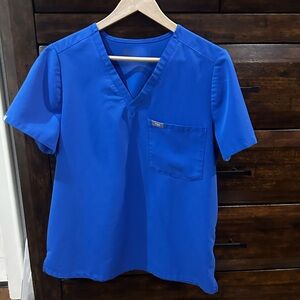 Figs Royal Blue Catarina 1 pocket women’s top